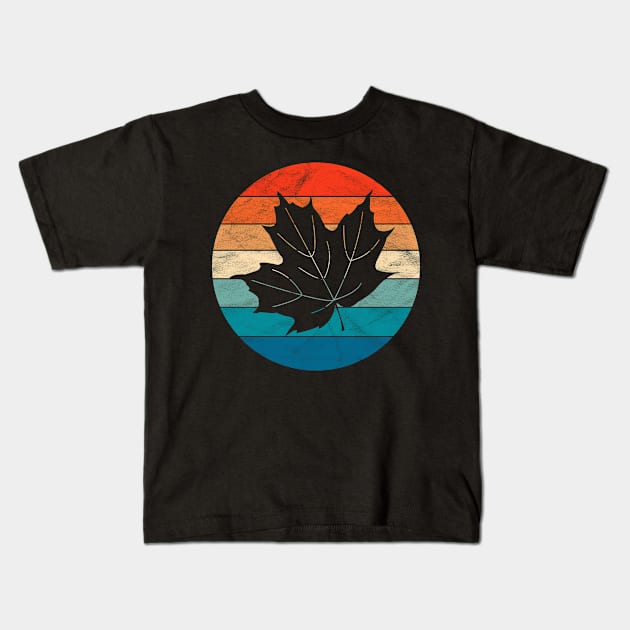 Vintage Maple Leaf Kids T-Shirt by ChadPill